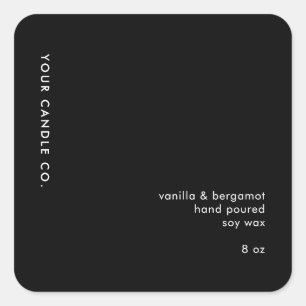 Etiqueta de velas minimalista