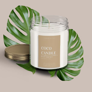 Etiqueta de velas minimalista