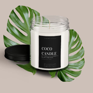 Etiqueta de velas minimalista