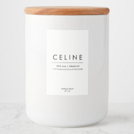 Etiqueta de velas Minimalista elegante regalo negr