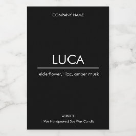 Etiqueta de velas minimalistas Pegatina elegante L