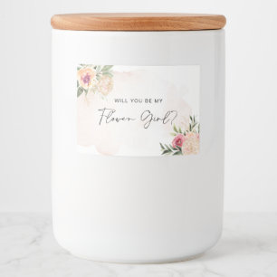 Etiqueta de velas para niñas de flores de colonias