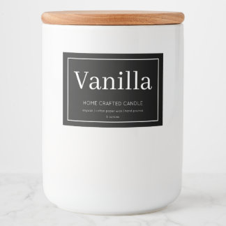 Etiqueta de velas Pegatina negro Minimalista moder