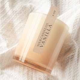 Etiqueta de velas personalizada de Kraft minimalis