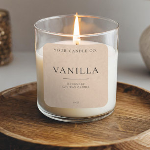 Etiqueta de velas personalizada de Kraft minimalis