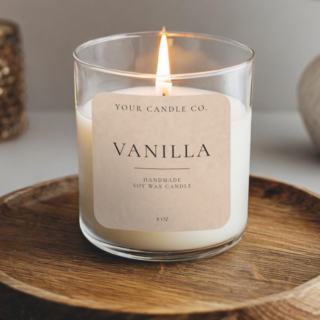 Etiqueta de velas personalizada de Kraft minimalis (Subido por el creador)