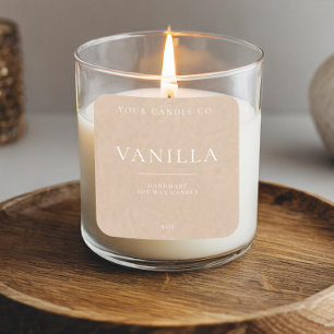 Etiqueta de velas personalizada de Kraft minimalis