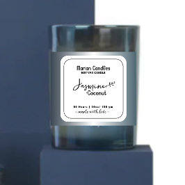 Etiqueta de Velas Personalizadas Rusas en Blanco y