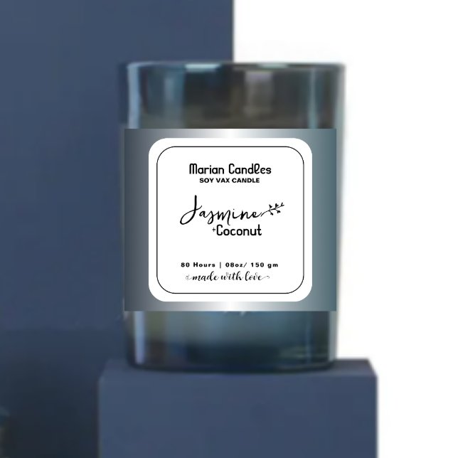 Etiqueta de Velas Personalizadas Rusas en Blanco y (Subido por el creador)