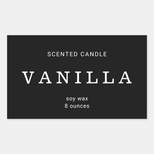 Etiqueta de velas simple mínima moderna (Anverso)