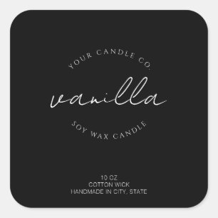 Etiqueta de velas simple y moderna