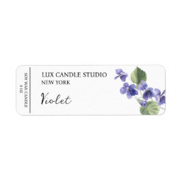 Etiqueta de velas violeta