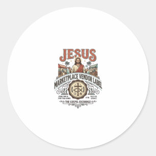 Etiqueta de vendedor del mercado de Jesús Mercado 