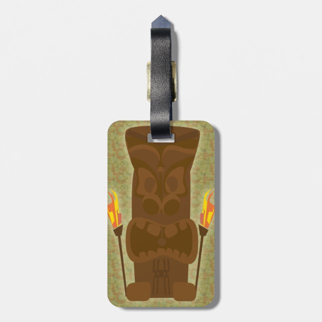 Etiqueta de viaje de Tiki total (Atrás Vertical)
