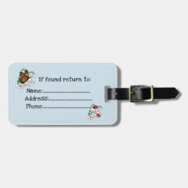 Etiqueta de viaje para equipaje con arte de jardín