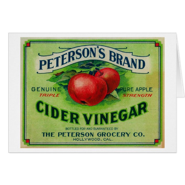Etiqueta de vinagre de sidra de Peterson (Anverso (Horizontal))