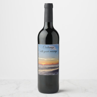 Etiqueta de vino Beach Sunset