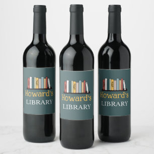 Etiqueta de vino - Biblioteca - Personalizada - Añ