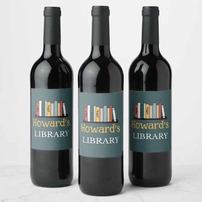 Etiqueta de vino - Biblioteca - Personalizada - Añ (Botellas)