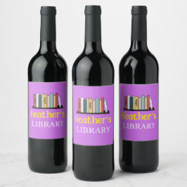 Etiqueta de vino - Biblioteca - Personalizada - Añ
