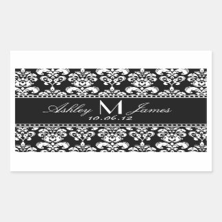 Etiqueta de vino blanco negro de la boda de la dam