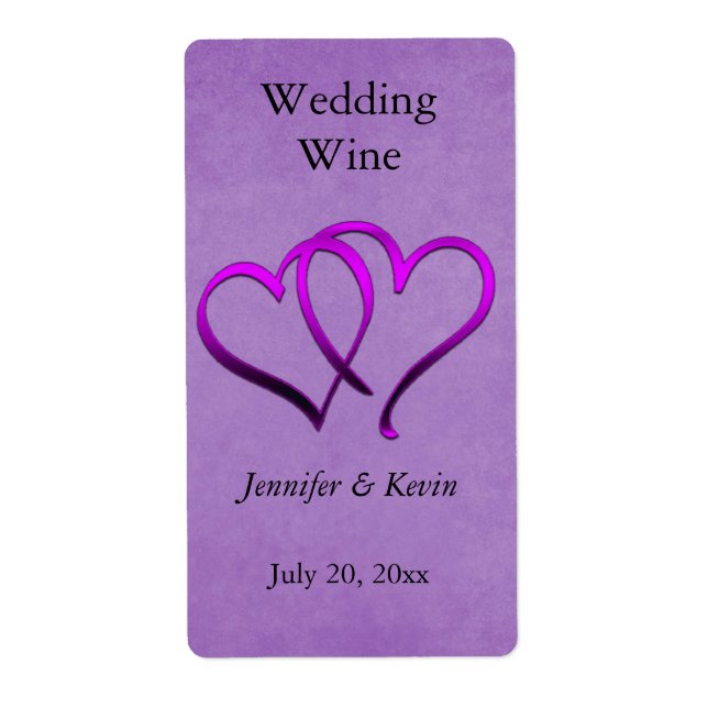 Etiqueta de vino boda (Frente)