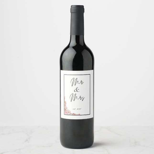 Etiqueta de vino boda (Anverso)