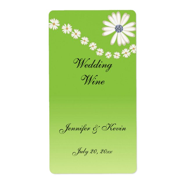 Etiqueta de vino boda (Frente)