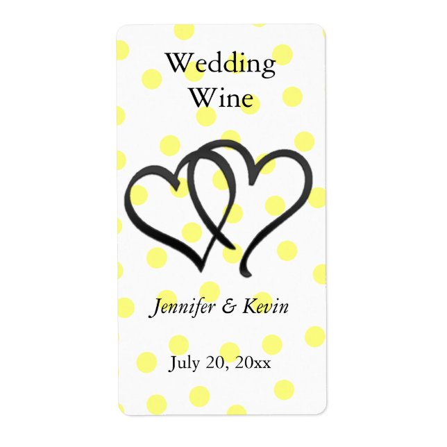 Etiqueta de vino boda (Frente)