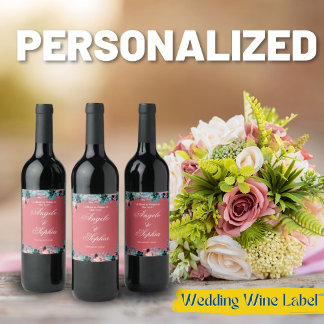 Etiqueta de vino boda