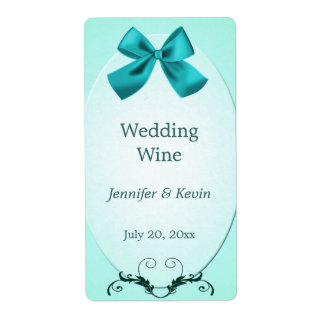 Etiqueta de vino Boda Aquamarine
