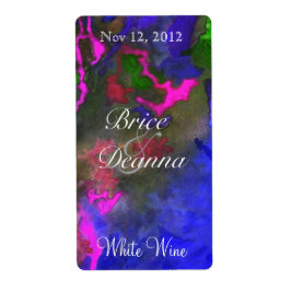 Etiqueta de vino Boda Blue Fusion 2