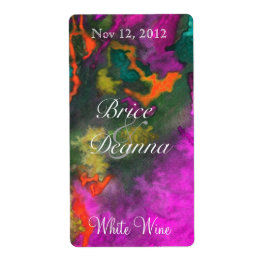 Etiqueta de vino Boda de fusión rosa 2