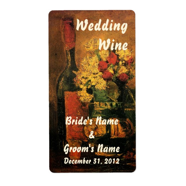Etiqueta de vino Boda de personalizable (Frente)