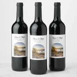 Etiqueta de vino Boda Lake Tahoe