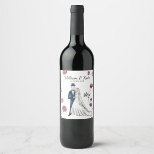 Etiqueta de vino Boda personalizada