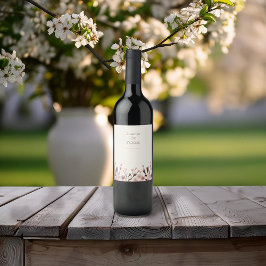 Etiqueta de vino Boho Wildflower Boda