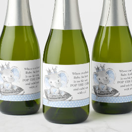 Etiqueta de vino burbujeante mini para baby shower