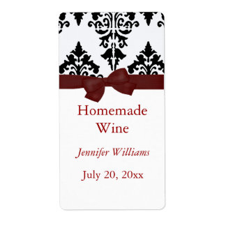 Etiqueta de vino casero