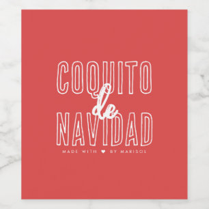 Etiqueta de vino Coquito De Navidad