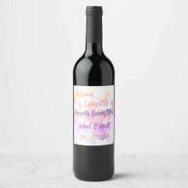 Etiqueta de vino Corazones y Amor