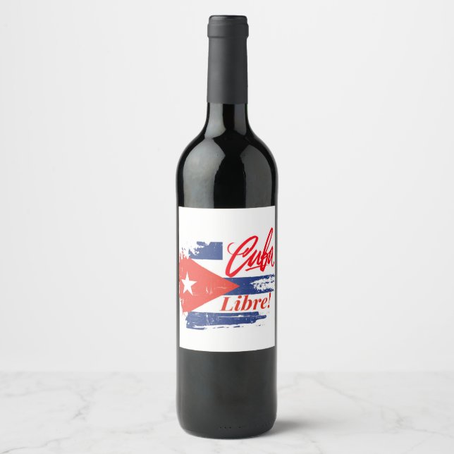 Etiqueta de vino Cuba libre (Anverso)
