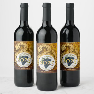 Etiqueta de vino Cuvee Speciale Golden Snake Year