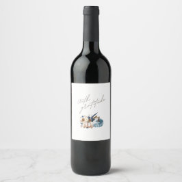 Etiqueta de vino de Acción de Gracias