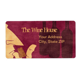 Etiqueta de vino de ahorro
