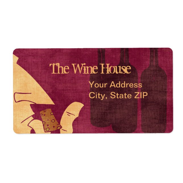 Etiqueta de vino de ahorro (Frente)