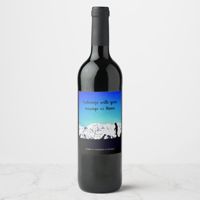 Etiqueta de vino de alpes austríacos (Anverso)