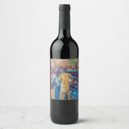 Etiqueta de vino de arte
