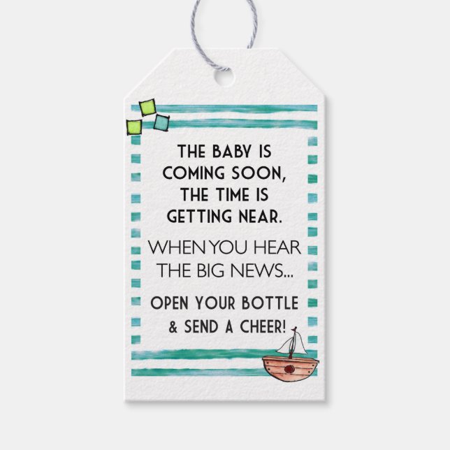 Etiqueta de vino de Baby Shower (Anverso)