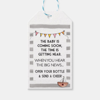 Etiqueta de vino de Baby Shower